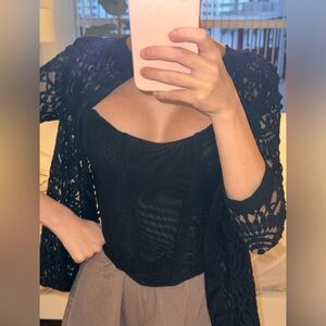 Banana Republic Black Lace Jacket